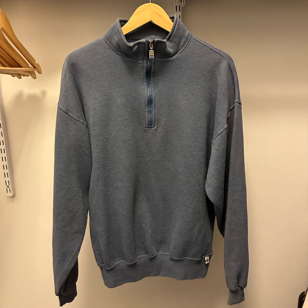 Blue Russell Athletics Quarter Zip Size Large